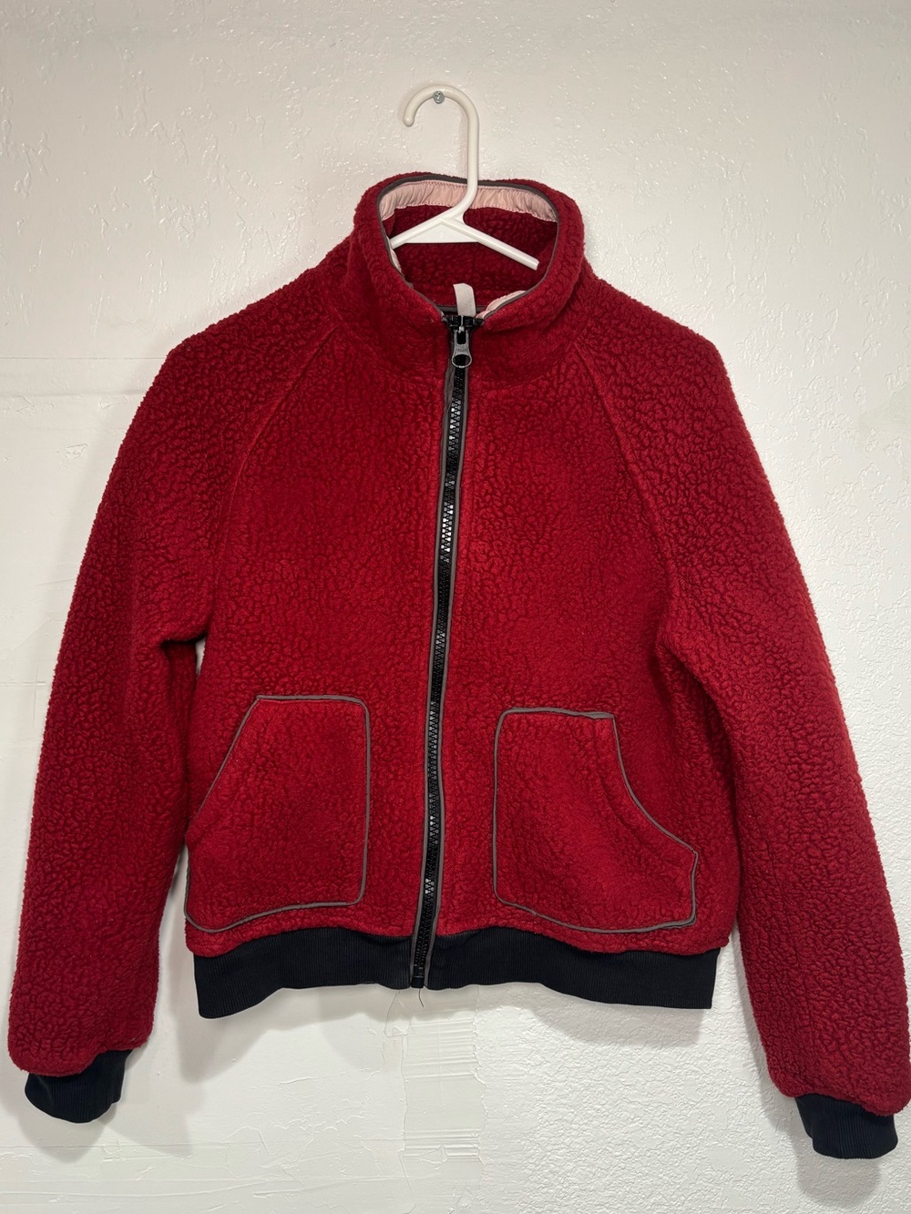 FP Movement by Free People Red Sherpa Zip Jacket